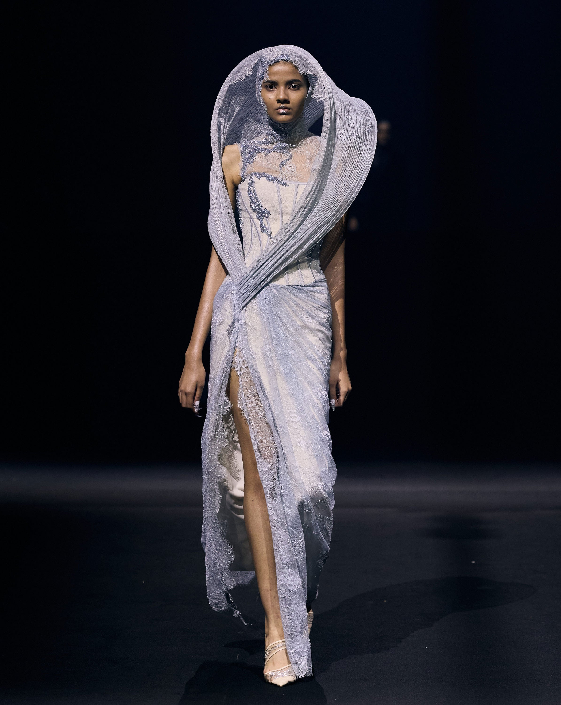Moonveil/ Cosmic Orbit Saree Gown